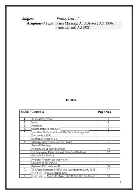 Parsi Marriage and Divorce Act - Marriage under Parsi Personal Laws 9 ...