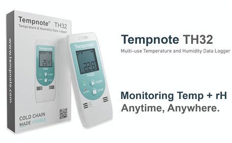 Tempnote TH32 Reusable Temperature and Humidity Data Logger, EN12830 ...