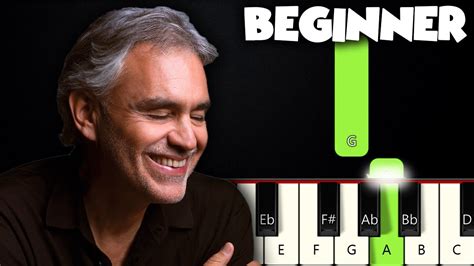 Time To Say Goodbye - Andrea Bocelli | BEGINNER PIANO TUTORIAL + SHEET ...