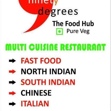 Menu at 90 Degrees The Food Hub, Mumbai