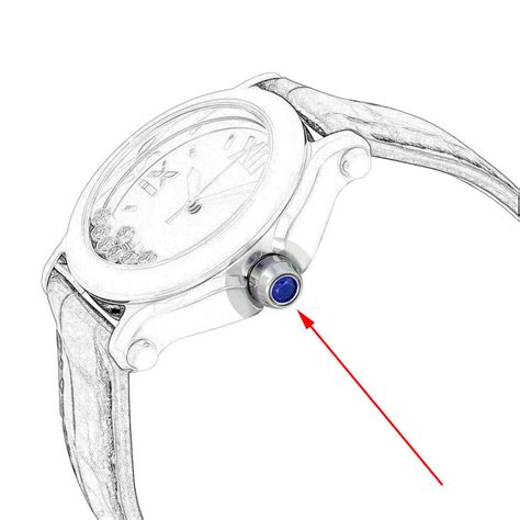 Buy Sapphire Crystal Crown for Chopard Happy Diamonds 36MM Watch Online ...