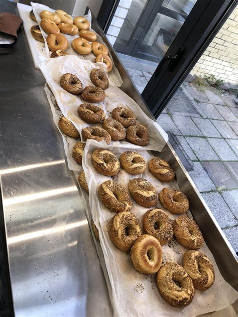 Some bagel pics from yesterday. : r/Bagels