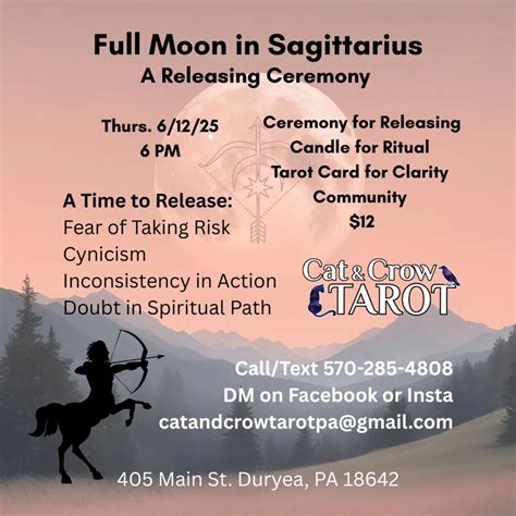 Full Moon in Sagittarius : Release What No Longer Serves You, 405 Main ...