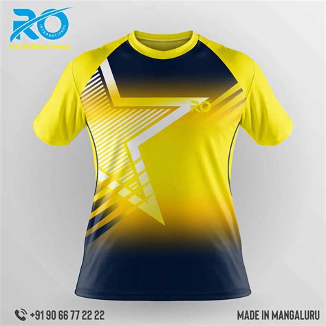 Ro FS Sublimation Jersey Yellow Black - RO International | Sport shirt ...