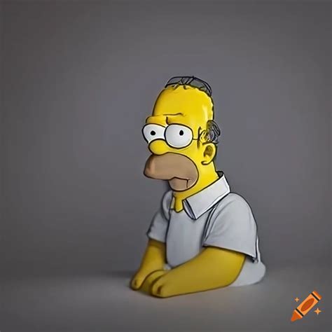 Hyper realistic depiction of homer simpson