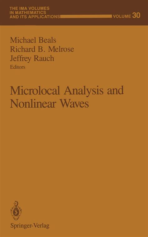 Buy Microlocal Analysis and Nonlin: 30 (The IMA Volumes in Mathematics ...