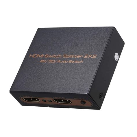 HD Splitter 2 in 2 Out Switcher with 4K Full HD 1080P 3D Effect ...