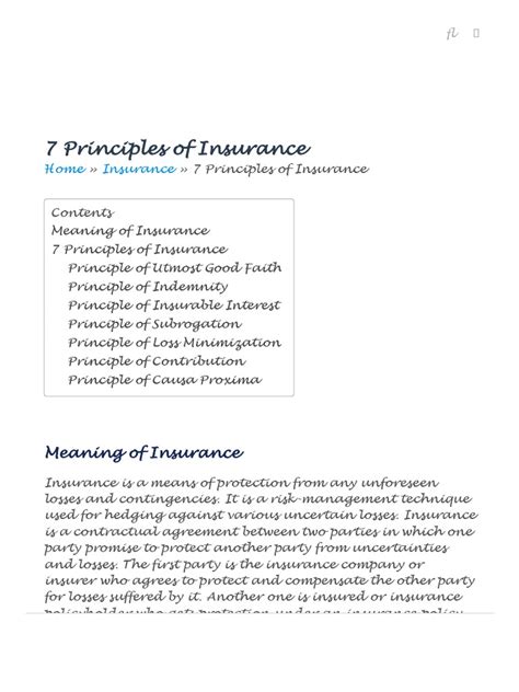 Image result for Principles of Insurance