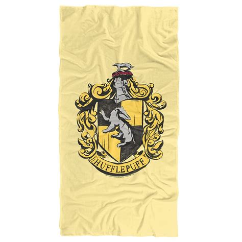 Harry Potter Drawn Hufflepuff Crest Officially Licensed Beach Towel 30 ...