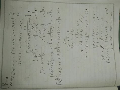 A quadratic polynomial has one of its zeros as 1+√5 and it satisfies p ...
