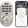 Kwikset Halo Keypad Satin Nickel Smart Lock Electronic Deadbolt with ...