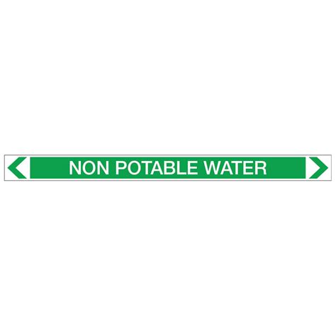 Water - Non Potable Water - Pipe Marker Sticker – New Signs