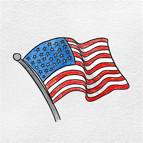 Draw the American Flag - HelloArtsy