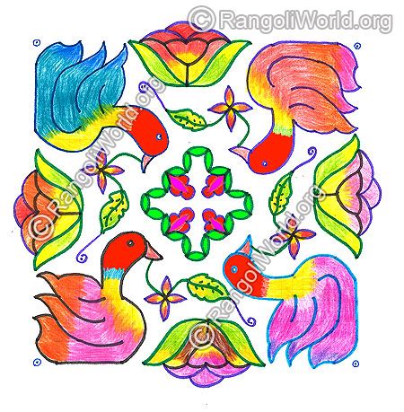 Duck kolam designs gallery