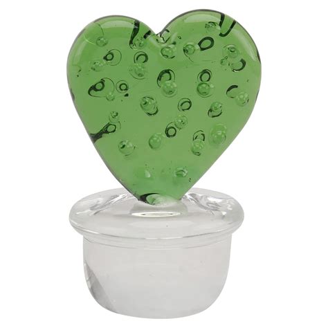 Buy UPKOCH Handmade Glass Blown Cactus Cute Crystal Art Cactus ...
