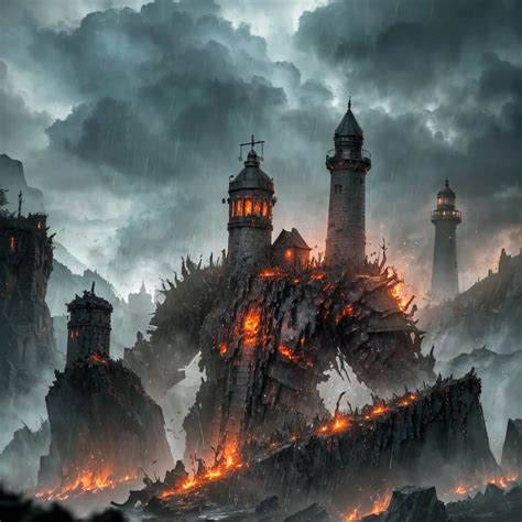 Orc Army light house attempts created with SeaArt AI