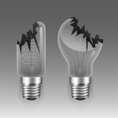 Gradient broken light bulb | Free Vector