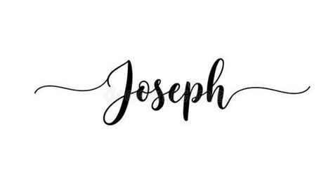 Elegant Cursive Name: Joseph Stock Illustration - Illustration of ...