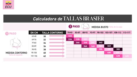 Cuadro Comparativo De Tallas De Sujetador