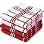 Encasa XO Kitchen Towels and Dish Cloths Sets | Red Terry Highly ...
