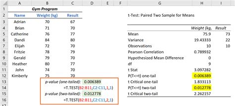 Hypothesis Testing How to in Excel 的图像结果