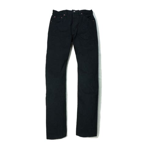 S710NBKII 17OZ BLACK DENIM SLIM FIT STRAIGHT