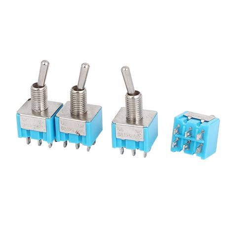 KTM Healthcare® AC 125V 6A DPDT ON/ON 6mm Dia Thread 6 Terminal Toggle ...