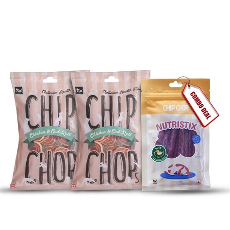 Buy Chip Chops Combo: 1 Pack of Duck Nutristix Dog Treats and 2 Packs ...