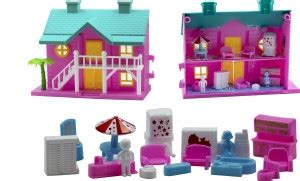 Toy Cloud Funny Doll House Play Set for Kids | 100% Non-Toxic BPA Free ...