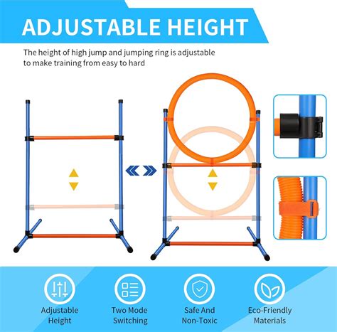 JMMPOO 72-Piece Dog Agility Training Kit: Hurdles, Weave India | Ubuy