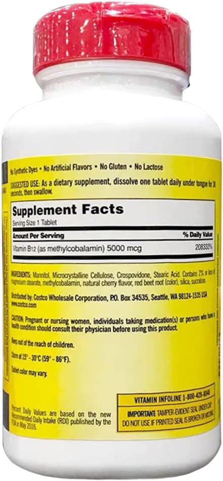 Buy Kirkland Signature Expect More Quick Dissolve B-12 5000 mcg, 300 ...