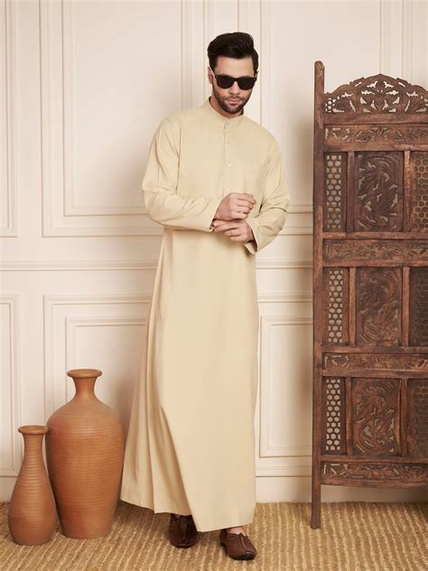 Men’s Poly Cotton Solid Thobe – Nabia