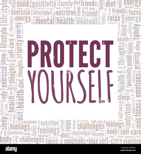 Protect Yourself word cloud conceptual design isolated on white ...