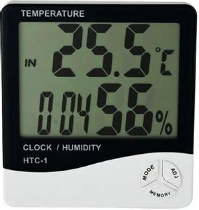 baluda Digital White, Temperature Humidity Time Display Meter with Wall ...