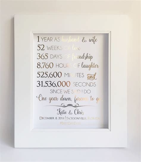 Good First Anniversary Gifts For Husband - Gift for husband for first ...