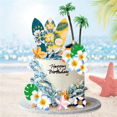 SKYCOOOOL Summer Beach Happy Birthday Cake Topper Surfboard India | Ubuy