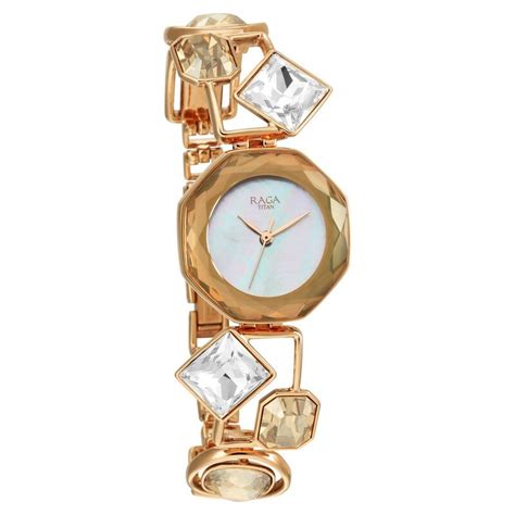 Buy Online Titan Raga Love All Analog Mother of pearl Dial Metal Strap ...