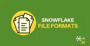 Image result for File Formats in Snowflake
