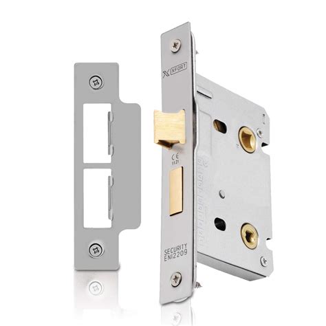 Buy XFORT® Satin Chrome Bathroom Lock 75mm for Internal Wooden Doors ...
