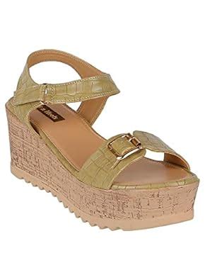 Buy Flat n Heels Womens Green Sandals FnH 5794-GRN at Amazon.in