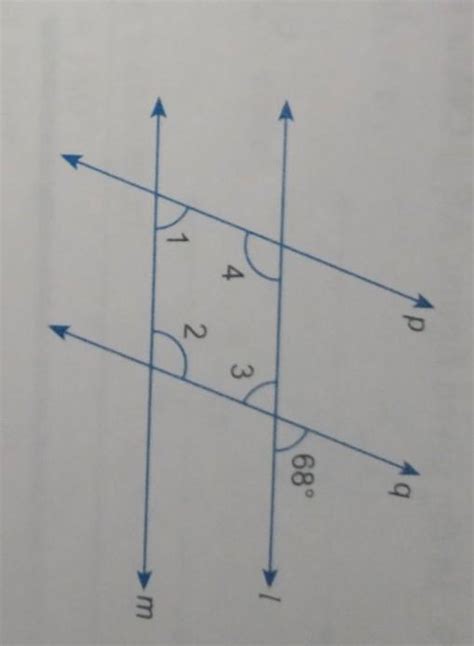 In the given figure, l parallel p parallel q. Find the measure of angles