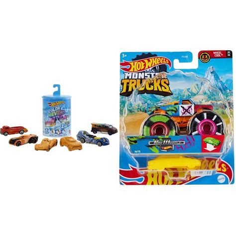 Buy Hot Wheels Color Reveal 2 Pack Assortment & FYJ44 Monster Trucks 1: ...