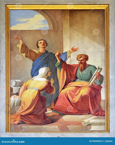 Saint Paul at the Home of Aquila and Priscilla Editorial Stock Photo ...