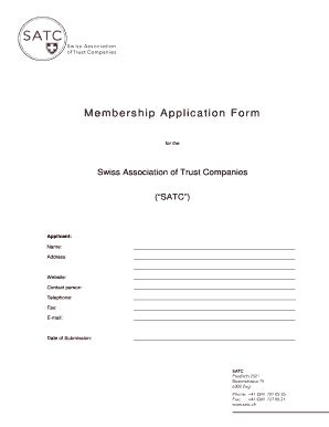 Fillable Online satc Application Form October 2007 - SATC Swiss ...