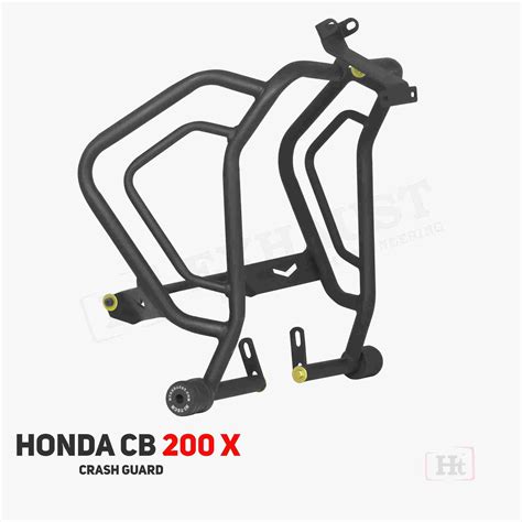 ADV CRASH GUARD WITH 2 METAL SLIDER FOR CB 200 X Black matt - HT Exhau ...