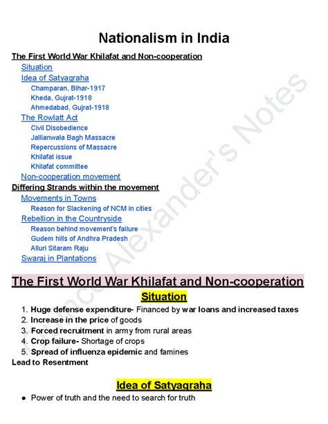 History Chapter 2 - very noice - Quince Alexander's Notes Nationalism ...