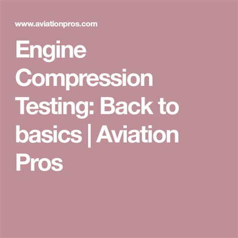 Image result for Check Aircraft Engine Compression