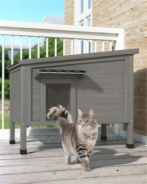 TIMHAKA Outdoor Cat House, Large Weatherproof Rabbit Hutch India | Ubuy