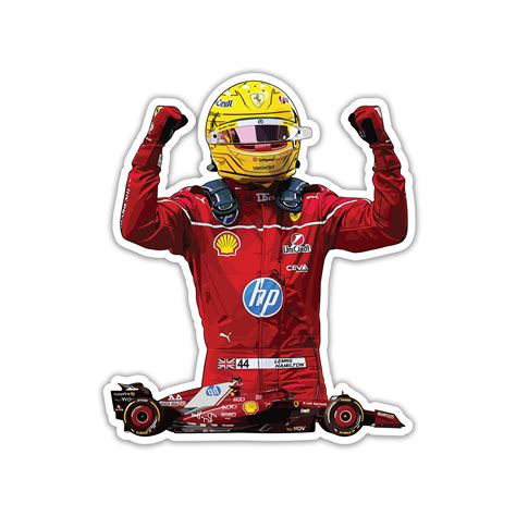 LEWIS HAMILTON - FERRARI ERA BEGINS STICKER – STICKYFUNK PREMIUM STICKERS