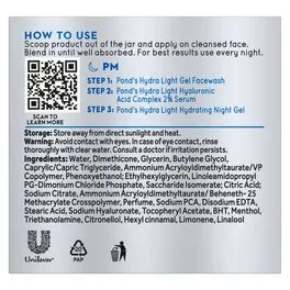 Buy Pond's Hydralight Hyaluronic Acid Hydrating Night Gel 50 gm | 19 ...